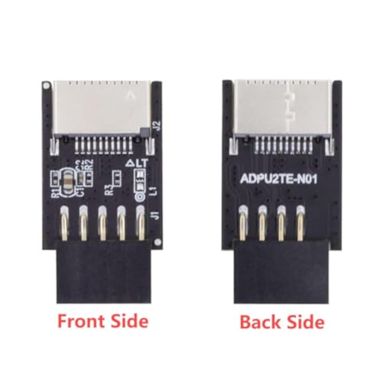 Cy Usb 2.0 9Pin Male To Usb 3.1 Type E Key-A Female Front Panel Socket To 9Pin