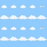 2Pack White Cloud Felt Garland Sky Theme Baby Shower Decorations