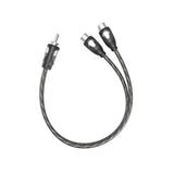 1Ft Rca 1 Male To 2 Female Audio Speaker Y Adapter Splitter Cable (2 Pack)