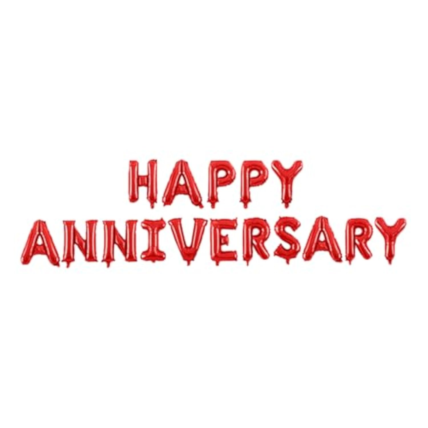Happy Anniversary Balloon Banner Love Balloon Anniversary Party Balloon Decoration (Red Anniversary Balloon)