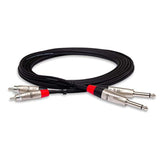 Hpr-003X2 Pro Stereo Interconnect, Dual Rean 1/4 Inch Ts To Rca, 3 Feet