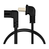 Extra Long 17-Foot Power Cord Compatible With Samsung And Lg Tv Led Smart Screens And Many Other Compatible Electronics - 90 Degree Right Angled L-Shaped Power Cable (17-Foot, Black)