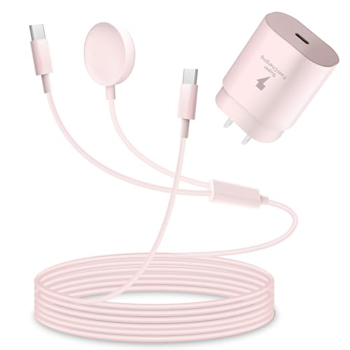2 in 1 for  Watch Charger, 25W USB C Fast Charger Compatible with Galaxy Watch 8/8 Classic/Ultra/7/6/6 Classic/5 Pro/5/4/4