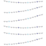 6pcs Glitter Airplane & Cloud Garland – Aviation Party Decor for Birthday, Baby Shower and More