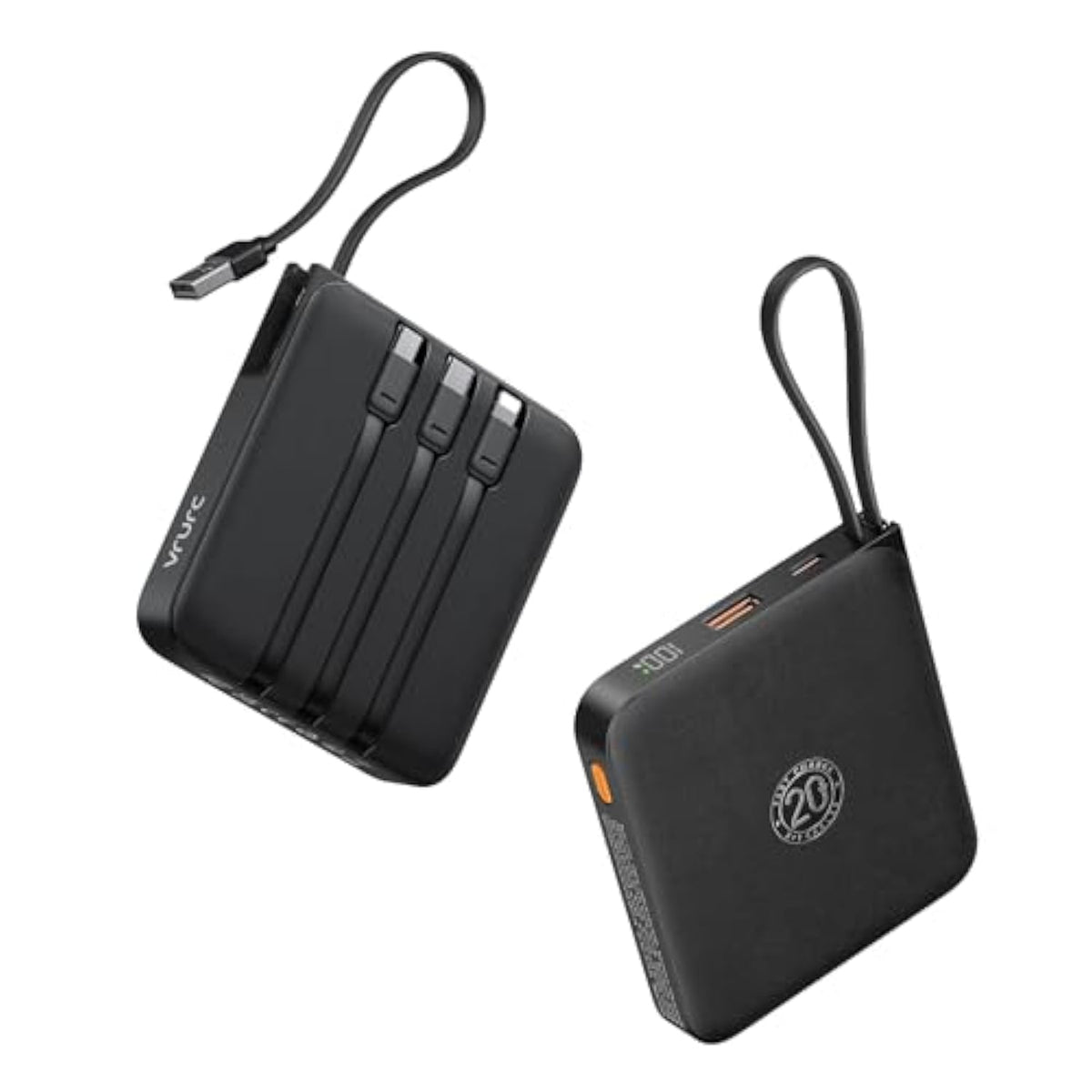 20000Mah Portable Charger With Built-In Cables, Travel Essentials, 22.5W Fast Charging Power Bank For Iphone, Phone Battery Pack For Iphone 16 15 14 13 12 11 X Samsung Galaxy Series(1 Pack)