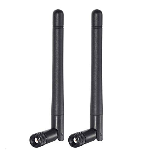 Dual Band Wifi 2.4Ghz 5Ghz 5.8Ghz 3Dbi Mimo Rp-Sma Male Bluetooth Antenna (2-Pack) For Pc Computer Wifi Router Wireless Network Card Usb Adapter Security Ip Camera Video Surveillance Monitor