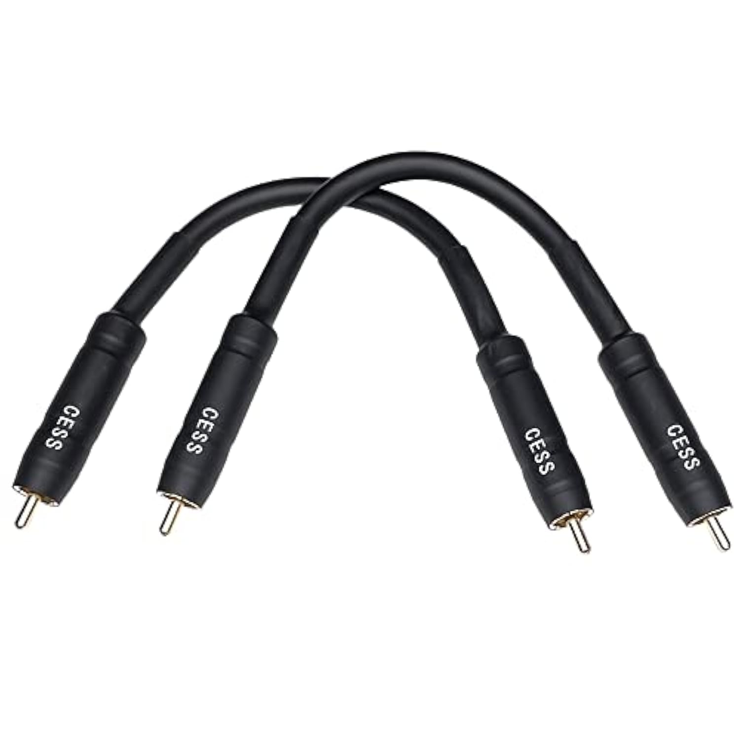 Cess-111-6I Rca Preamp Jumpers Male To Male Patch Cable, 2 Pack (6 Inches)