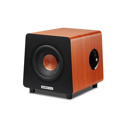 800X 8 Inch Powered Subwoofer 150W, 24bit/48KHz HD Audio Active Speaker, Deep Bass Speaker for TPA3116 TPA3255 Integrated Amplifier Home Theater,