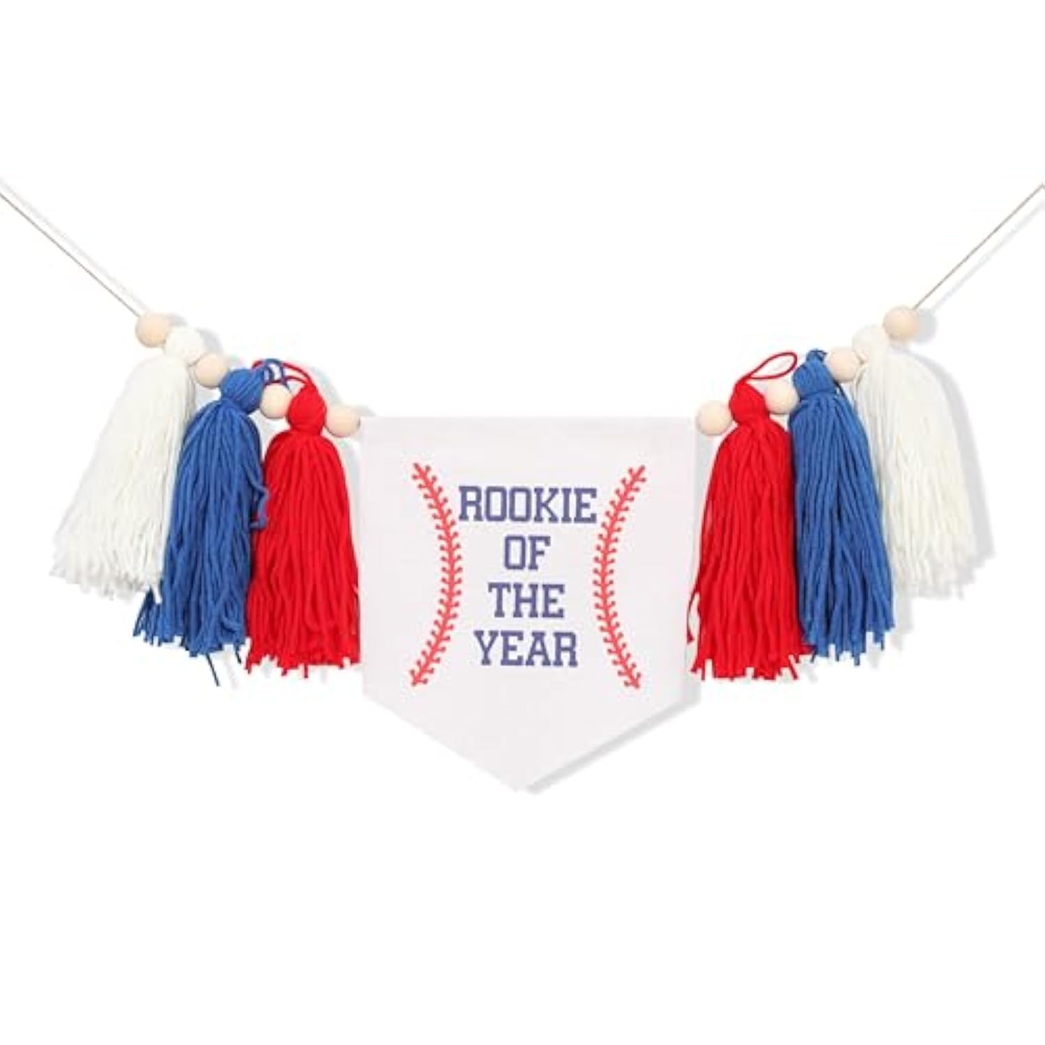 Blue "Rookie Of The Year" 1st Birthday High Chair Banner Baseball Photo Prop