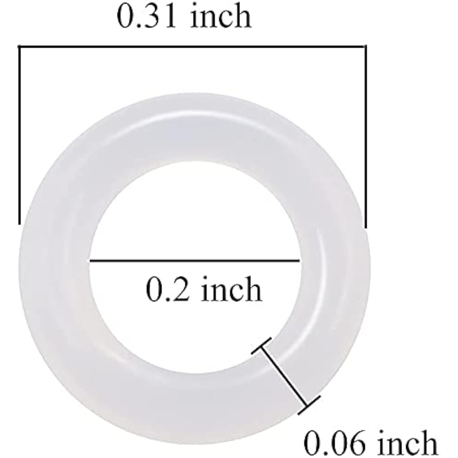 150Pcs Rubber O-Ring Switch Dampeners Keycap 8X5X1.5Mm Clear White Cherry Mx S