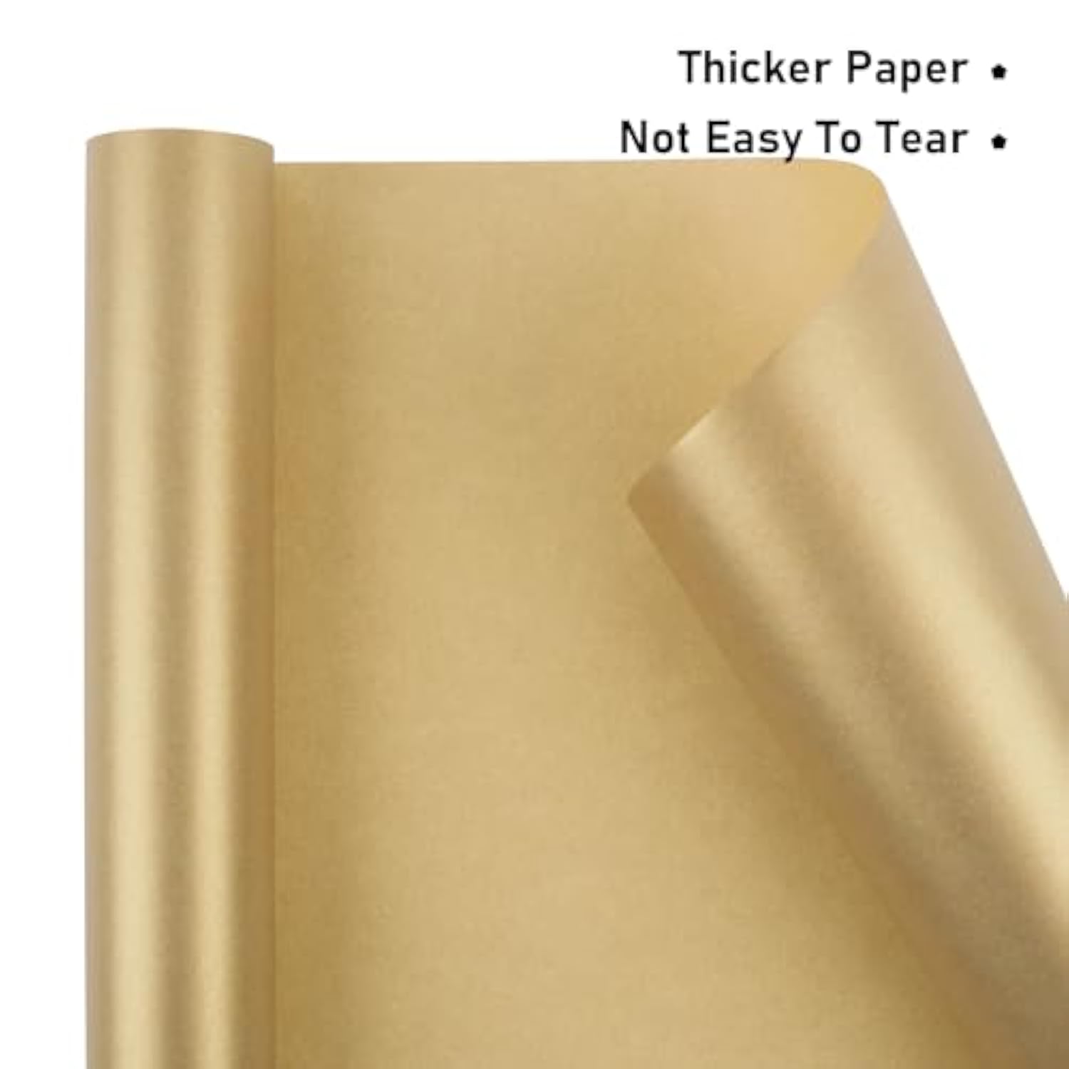 Gold Matte Wrapping Paper,Solid Color Pearly-Lustre Paper,Gift Wrapping Paper,Perfect For Wedding,Valentine'S Day,Birthday, Christmas,Baby Shower,Diy Bouquet (17 Inches X 32.8 Feet)