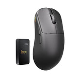 Inca Gaming Mouse, 8K Polling Rate, Optical Switches, Ttc Encoder, Paw3950 Ic, Nordic 52840 Mcu, Symmetrical High-Hump, Recommended For Claw-Grip Gamers, 8K Dongle Included (Black)