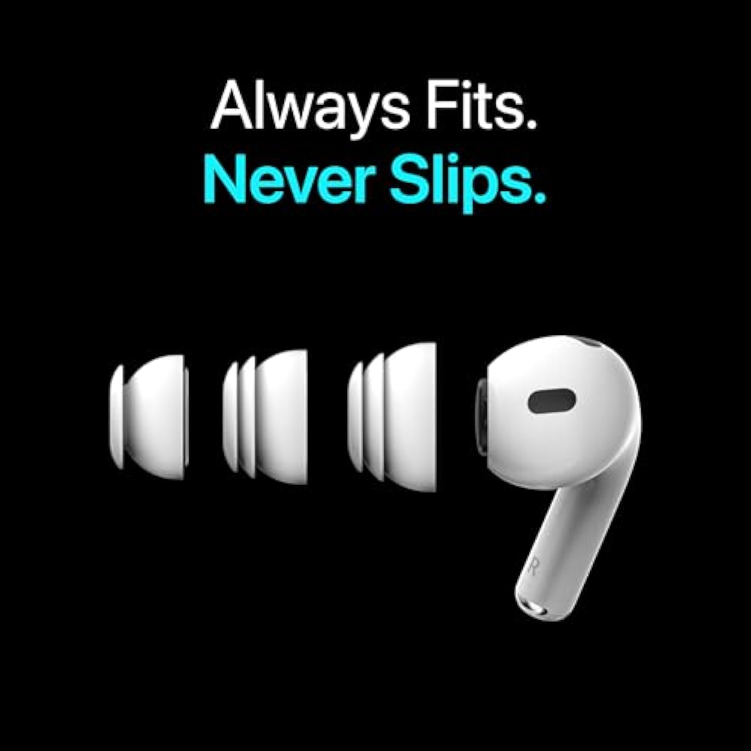 Premium Multi-Flange Eartips For Airpods Pro 1&2 (S/M/L) – Always Fits, Never Slips