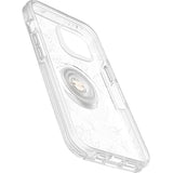 OtterBox iPhone 14 & iPhone 13 Otter + Pop Symmetry Series Clear Case - Flower of Month (Clear), Integrated PopSockets PopGrip, Slim, Pocket-Friendly, Raised Edges Protect Camera & Screen