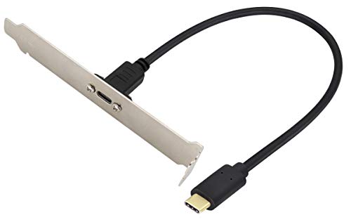 USB Type C 3.1Panel Mount Adapter Cable USB-C 3.1 Gen2 10Gbps Male to USB C Female Panel Mount Screw Cable,Supports Charging,Data,Audio,Video Cable