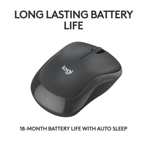 M240 Silent Bluetooth Mouse, Wireless, Compact, Portable, Smooth Tracking, 18-Month Battery, For Windows, Macos, Chromeos, Compatible With Pc, Mac, Laptop, Tablets - Graphite