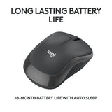 M240 Silent Bluetooth Mouse, Wireless, Compact, Portable, Smooth Tracking, 18-Month Battery, For Windows, Macos, Chromeos, Compatible With Pc, Mac, Laptop, Tablets - Graphite