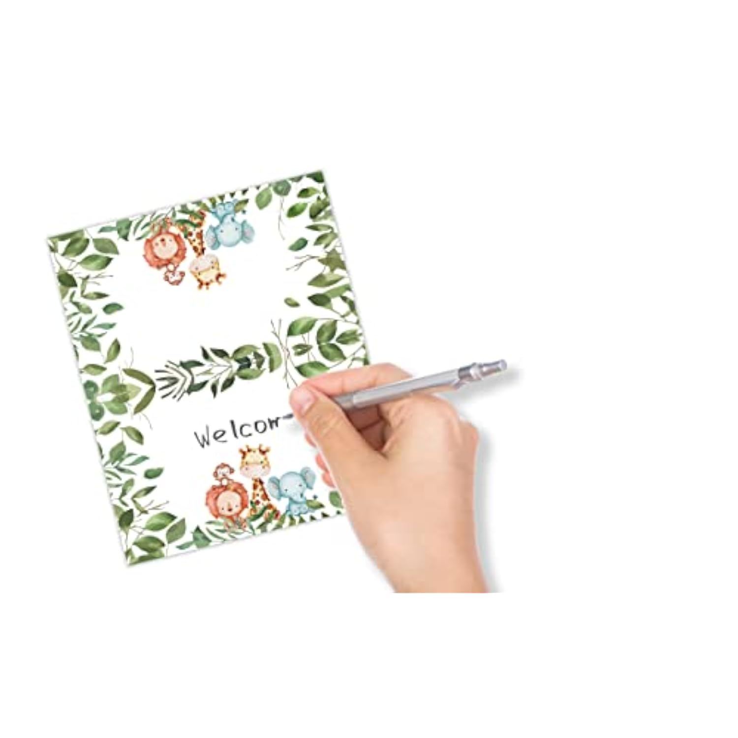 Table Place Card, Jungle Safari Animal Themed Tent Style Cards, Pack Of 25 Half-Fold Reception Place Cards, Perfect For Baby Showers, Jungle Safari Birthday Party, Special Events A33