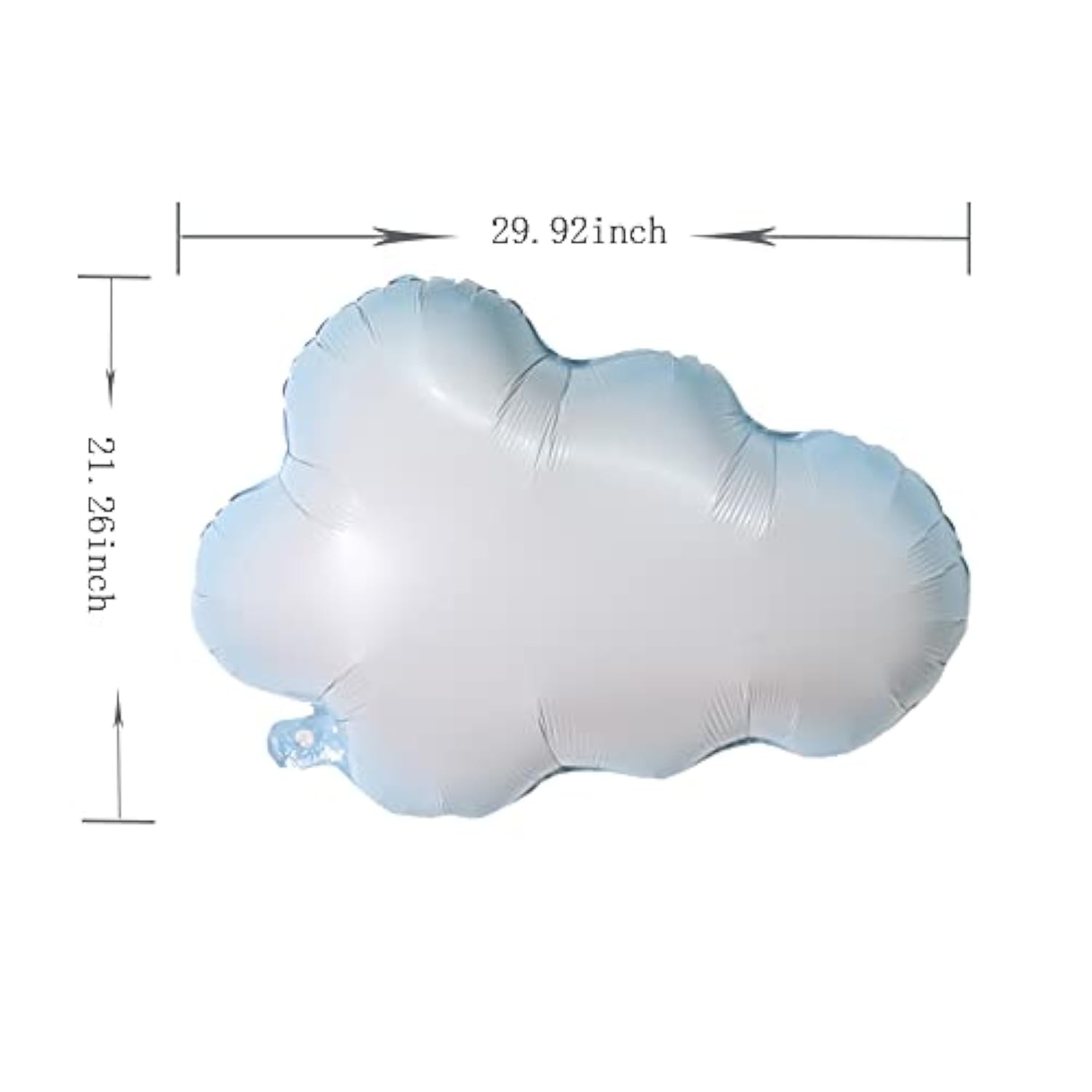 12pcs White Cloud Foil Balloons for Baby Shower Birthday Wedding Themed Party Decorations