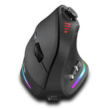 Wireless Ergonomic Vertical Gaming Mouse With Joystick, Bluetooth & 2.4G, 12 Programmable Buttons, Adjustable 24000 Dpi, Rechargeable Rgb Computer Mouse For Pc, Macbook & Laptops