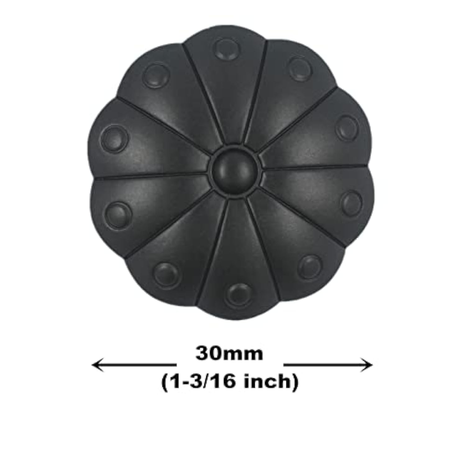 8 Pieces Grand Cactus Flower Metal Shank Buttons. 30Mm (1-3/16 Inch) (
