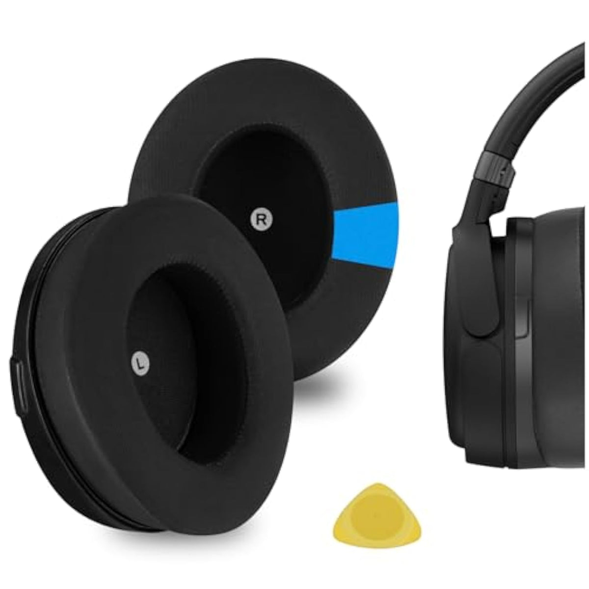 Geekria Sport Cooling-Gel Replacement Ear Pads Compatible with HyperX Cloud Orbit S Headphones, Ear Cushions, Repair Parts (Black)