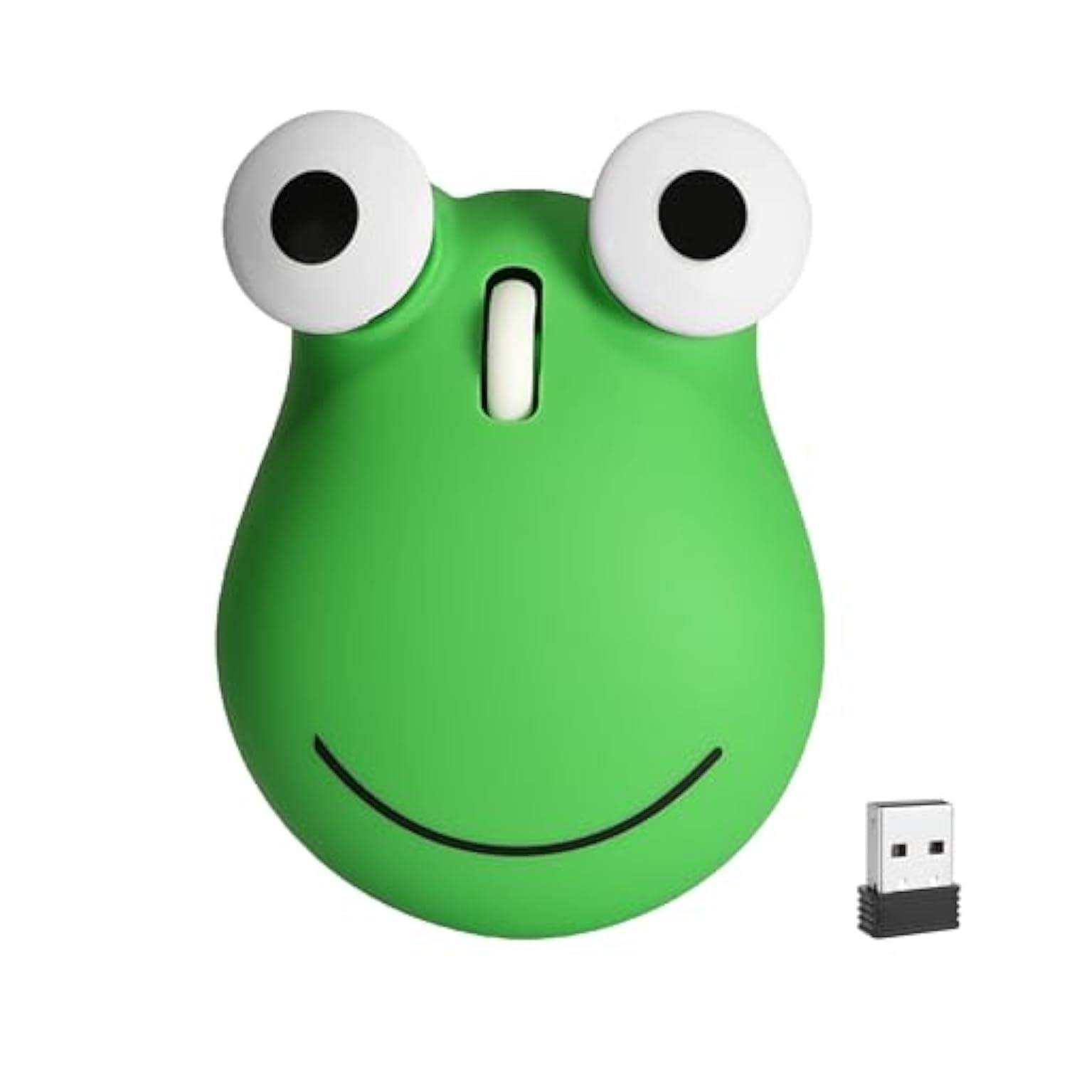Wireless Mouse Bluetooth Cute Animal Green Frog Shape Computer Mice With Usb Receiver 2.4Ghz & Bluetooth Dual-Mode Portable Travel Silent Optical Cordless Mouse For Laptop Pc Computer Desktop Notebook