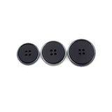 10 Pcs Resin Round Black Men Suit Buttons 4 Holes Coat Windbreaker But