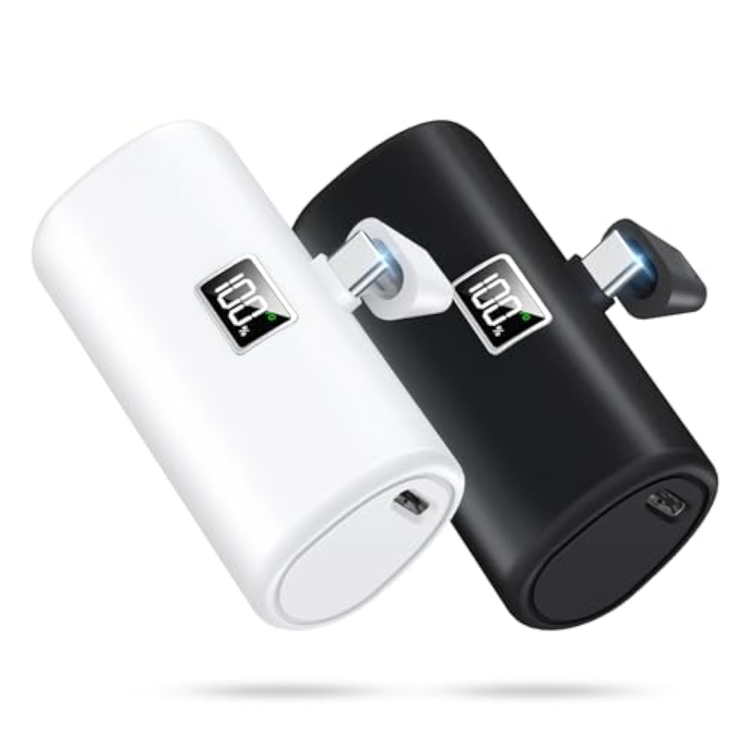 Portable Charger, [2-Pack] 6000Mah Power Bank For Iphone 17 16 15 Pro Max, 20W Usb-C Fast Charge, Lcd Display, Travel Essentials Small Battery Pack For Android Phones, Birthday Gifts For Women Man