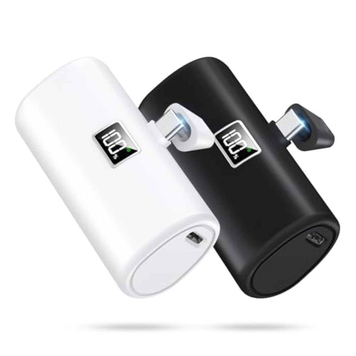 Portable Charger, [2-Pack] 6000Mah Power Bank For Iphone 17 16 15 Pro Max, 20W Usb-C Fast Charge, Lcd Display, Travel Essentials Small Battery Pack For Android Phones, Birthday Gifts For Women Man