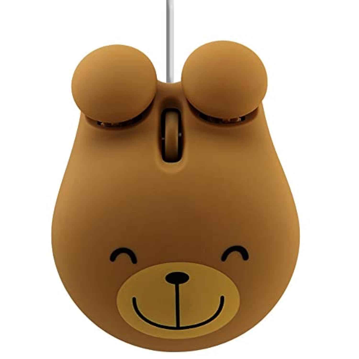 Cute Animal Bear Shape Usb Wired Corded Mouse Optical Mice For Notebook Pc Laptop Computer 1600Dpi 3 Buttons With 3.2 Feet Cord (Brown)