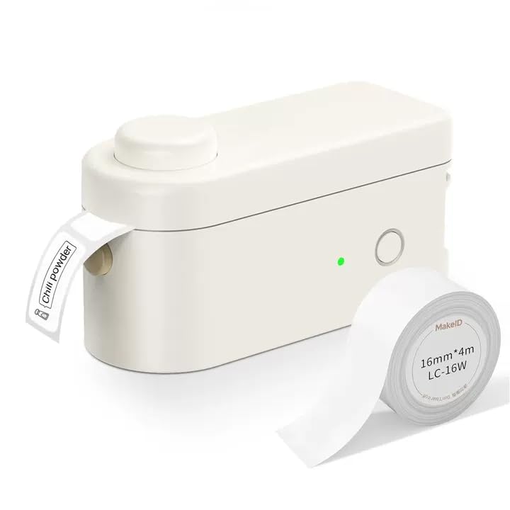 L1-C Smart Label Maker Machine With Tape Mini Bluetooth Label Maker, Portable & Rechargeable, Compatible With 9/12/16Mm Waterproof Tapes For Home, Office, School Organization