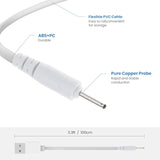Intended For Coslus Fbs02/Fbs01 Facial Cleansing Brush Charging Cable Protable Replacement Usb Charger Cable Compatible With Coslus Ipx7 Charger (White,1Pack)