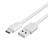 6-Inch Short Flat White Micro USB Cable - Bulk 5-Pack for Charging and Data Transfer