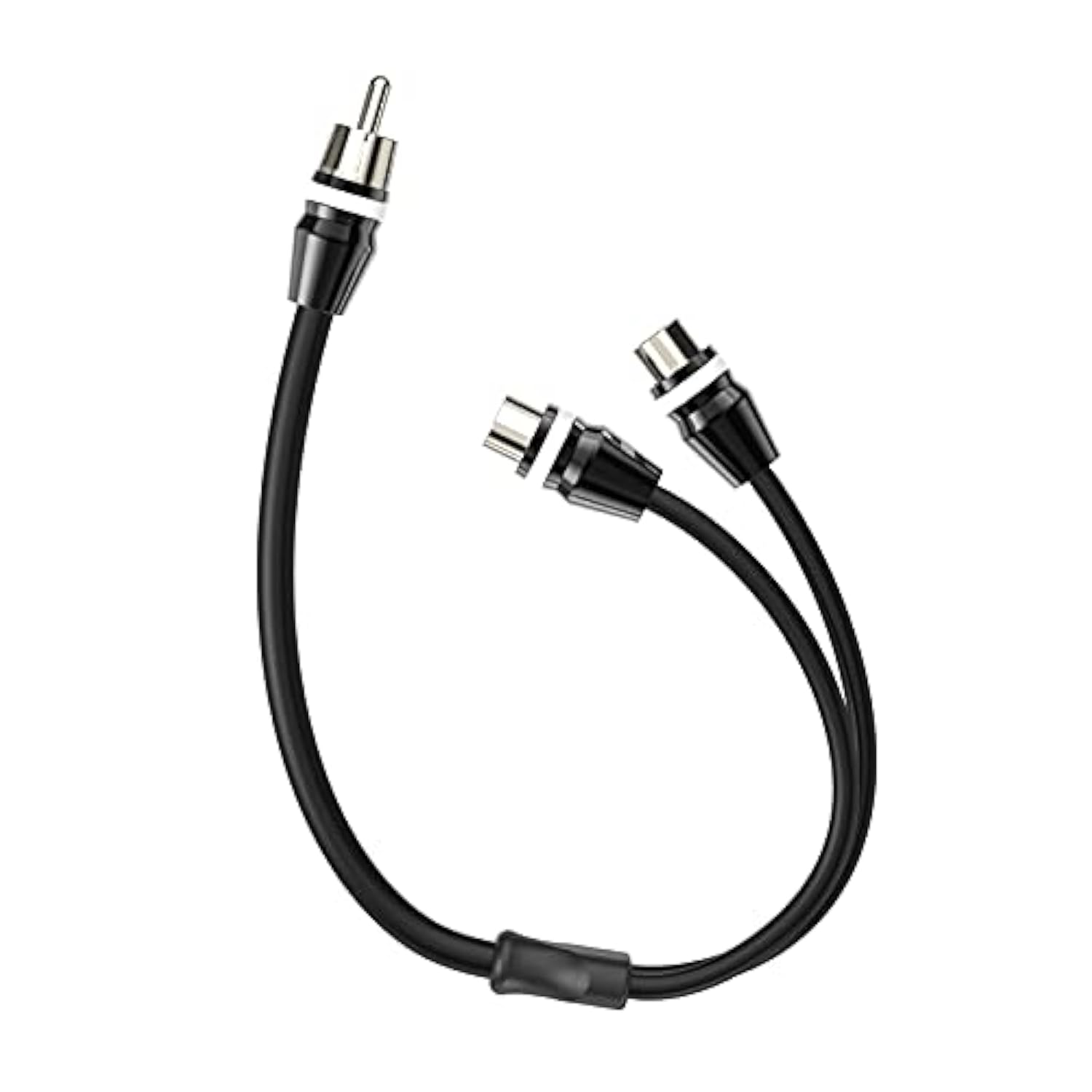 1Ft 2 Female To 1 Male Nickel Plated Rca Y Adapter Splitter Connector Cable (2