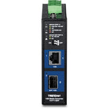 Industrial 10G Sfp+ Media Converter, Ti-F711Sfp, Extreme Temperature Ip50 Rated, Ethernet Splitter, Din-Rail And Wall Mounts Included, Ndaa Taa Compliant For Government Use