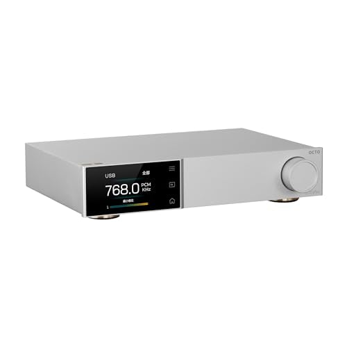 Topping D70 Pro OCTO DAC - 8X CS43198 Bluetooth 5.1 LDAC Aurora UI Colour Display RCA & XLR Output HiFi Decoder with Remote Control (Silver)
