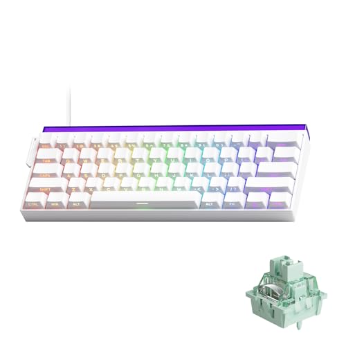 Shine60 Rapid Trigger Wired Gaming Keyboard Shine-Through Sp White Hall Effect Keyboard, Glare Magnetic Switch