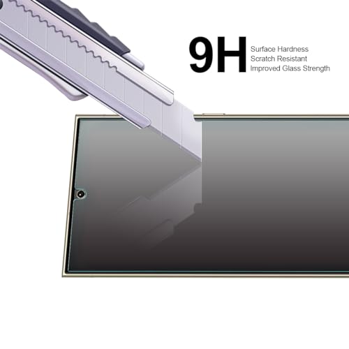 (2 Pack) Designed for  (Galaxy S24 Ultra) Tempered Glass Screen Protector, Anti Scratch, Bubble Free