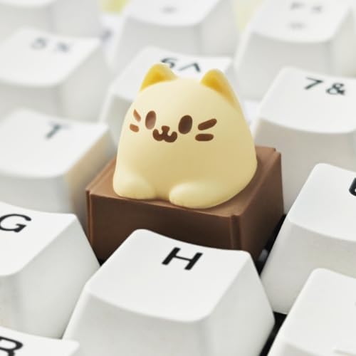 Artisan Keycaps, Cute Kawaii Cat Box Keycaps, Resin Handmade, Single 1U Replace Key For Esc Key Mechanical Keyboard (Cat-Box)