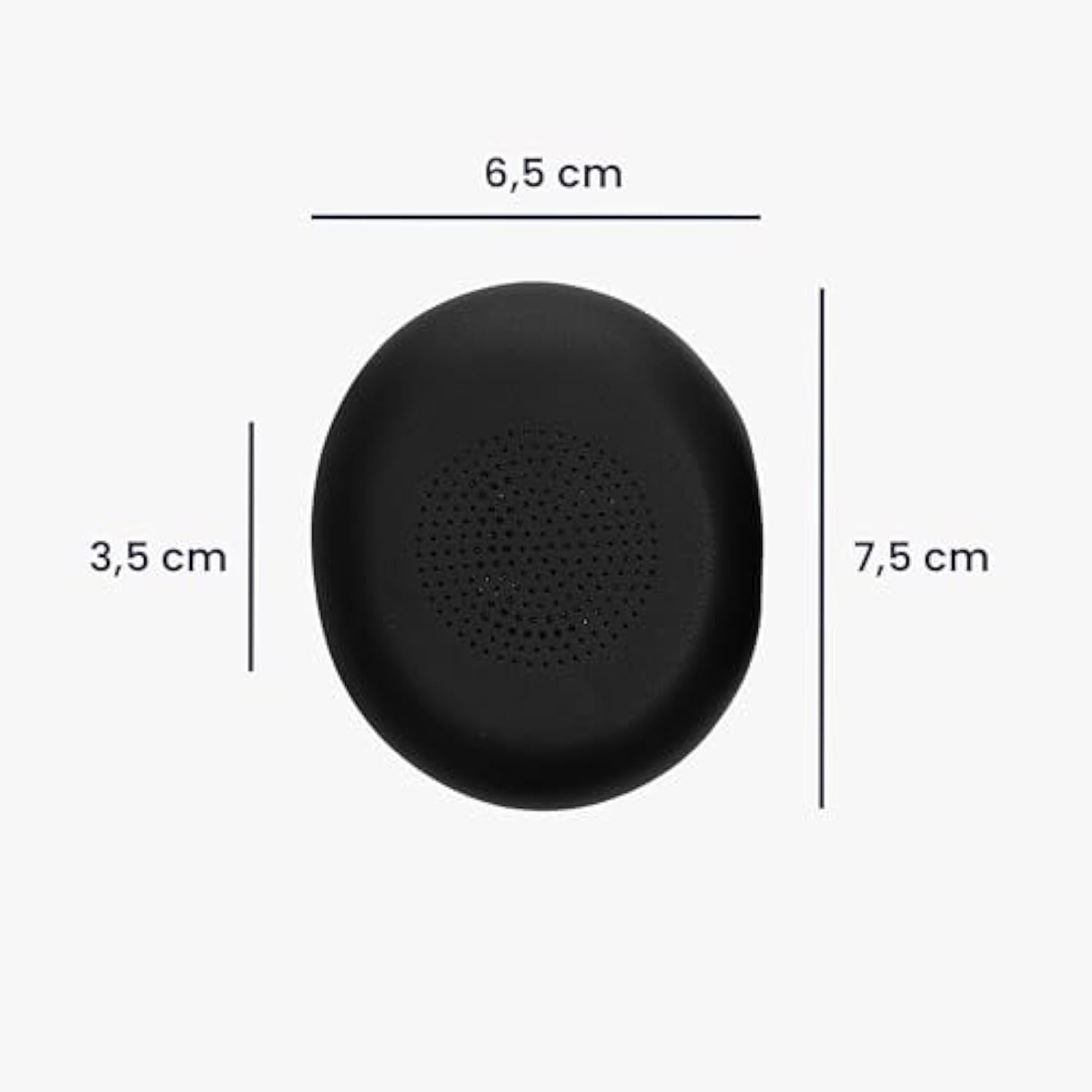 kwmobile Ear Pads Compatible with Jabra Evolve 2 65 / Evolve 65 SE Earpads - 2X Replacement for Headphones - Black