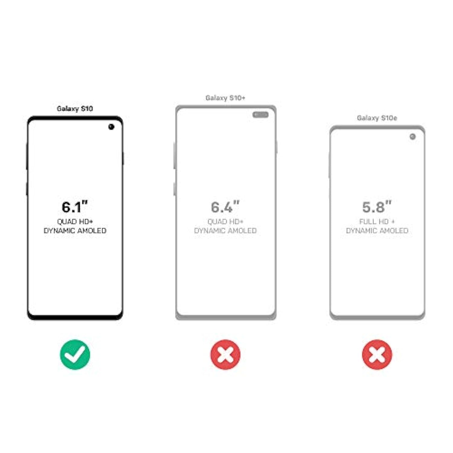 OtterBox Defender Series SCREENLESS Case Case for Galaxy S10 - Black