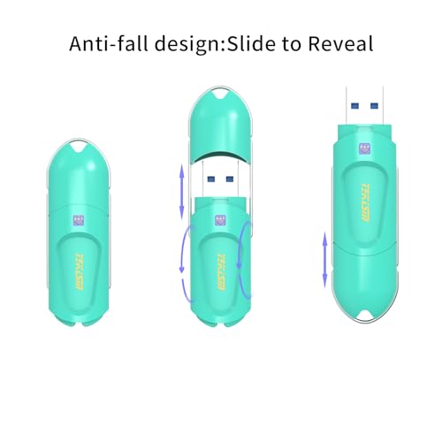 Flex A 64Gb 2 Pack Green Usb Flash Drives,Typea,Usb 3.1 Flash Thumb Drive,Swivel Design,Usb Drive Up To 150Mb/S,External Data Storage Memory Stick Compatible With Computer/Laptop