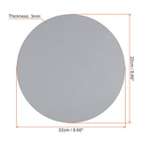 8.7"X8.7" Mouse Pad, Pu Leather Waterproof Round Desk Pad Writing Mat For Office Home, Gray