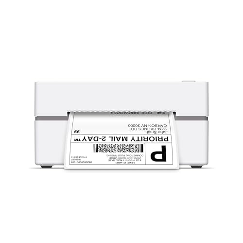 Bluetooth Thermal 4X6 Shipping Label Printer Bundle For Packages & Small Business - Android, Ios & Windows Compatible