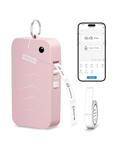 Label Maker, S001 Portable Bluetooth Label Maker Machine With Tape, Thermal Label Printer For Home, Office, School Organization, Wireless Mini Labeler Machine, Pink