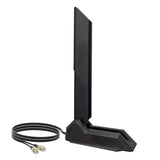 Wifi 7 6E Antenna For Desktop Pc Wireless Network Antennas Tri-Band 6Ghz 5Ghz 2.4Ghz With New Interface Extension Cable Wi-Fi 7 High Gain Magnetic Base Antenna For Msi Pro Mag Gaming Motherboard Black