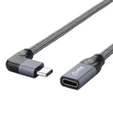 Usb C Cable,Usb Type C Male To Female Extension Cable 90 Degree Angled With Sl