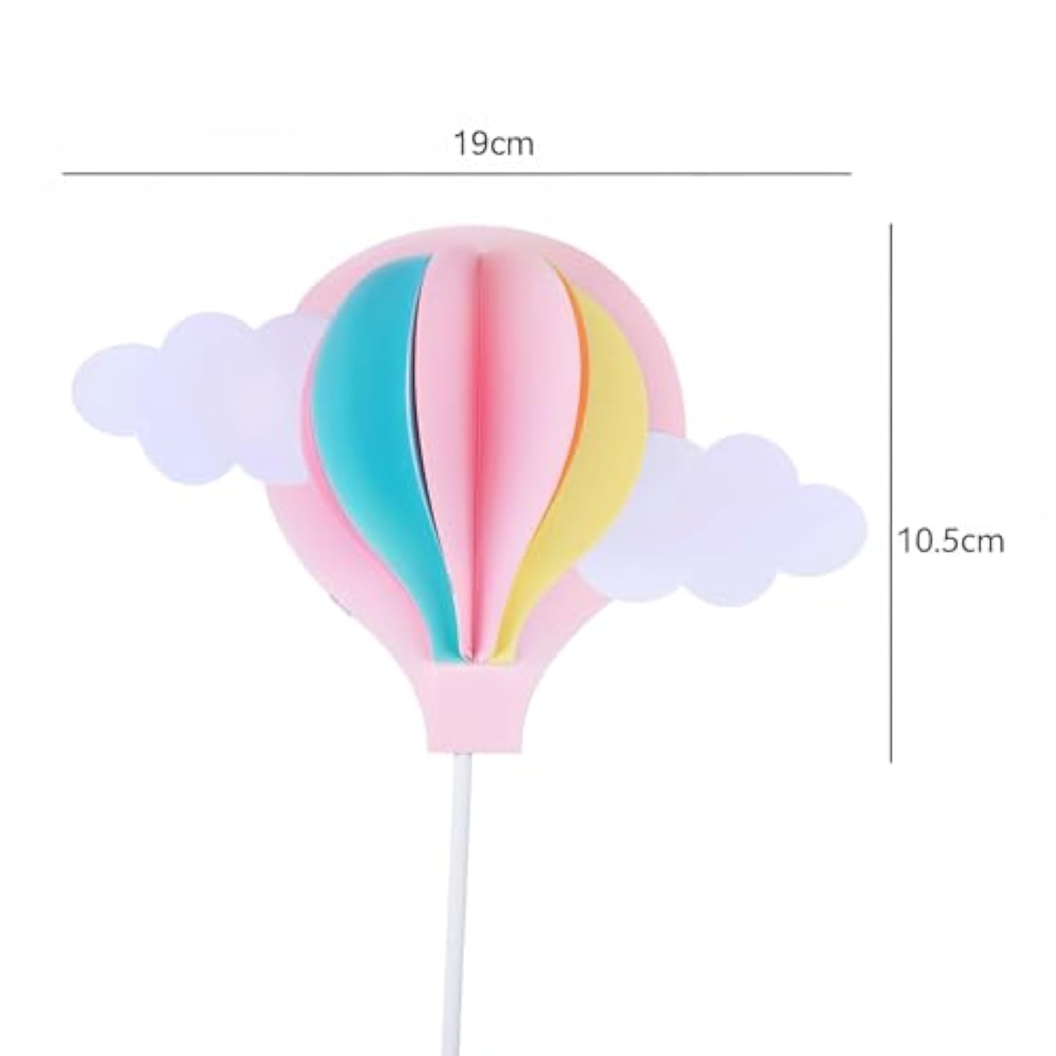 Kids Party Favors Hot Air Balloon Pack Of 8 Paper Cake Topper