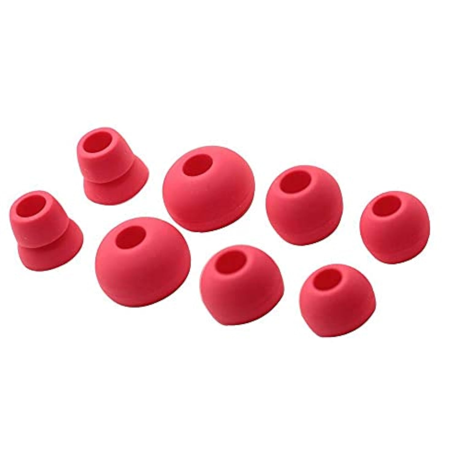 8Pcs Powerbeats 2 Replacement Earbuds Powerbeats3 Ear Buds Tips Compatible With Powerbeats 2 Powerbeats 3 Wireless Beats By Dr Dre Headphones (Red)